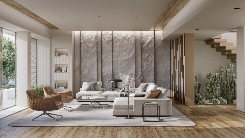 Modern Stone Wall Accent